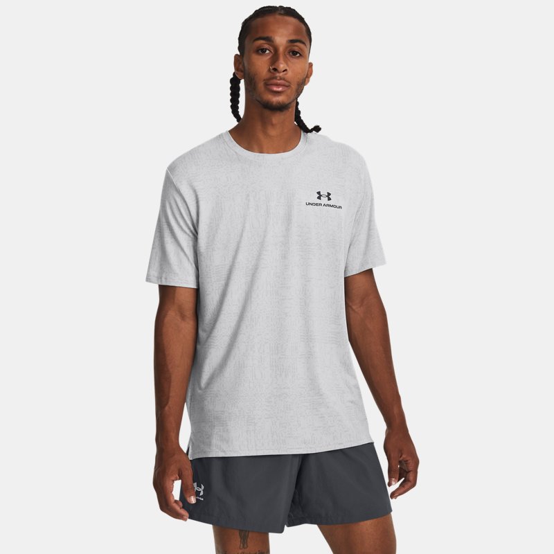 Camiseta de manga corta estampada Under Armour RUSH™ Energy para hombre Mod Gris / Negro S